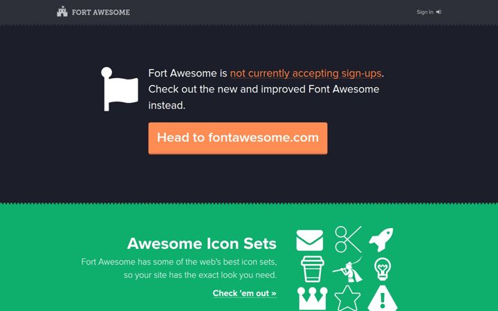 Képernyőkép: fortawesome.com