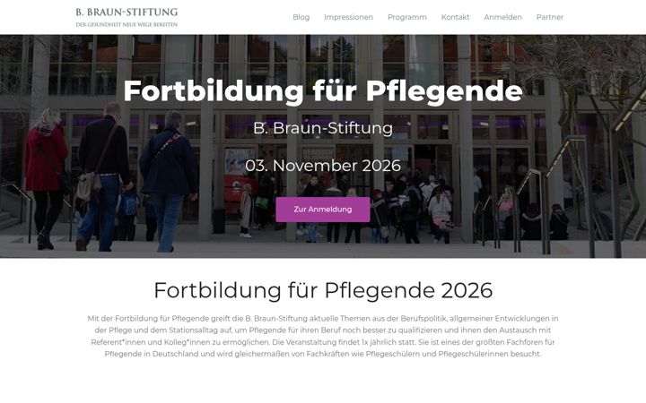 Screenshot ta' fortbildung-fuer-pflegende.de