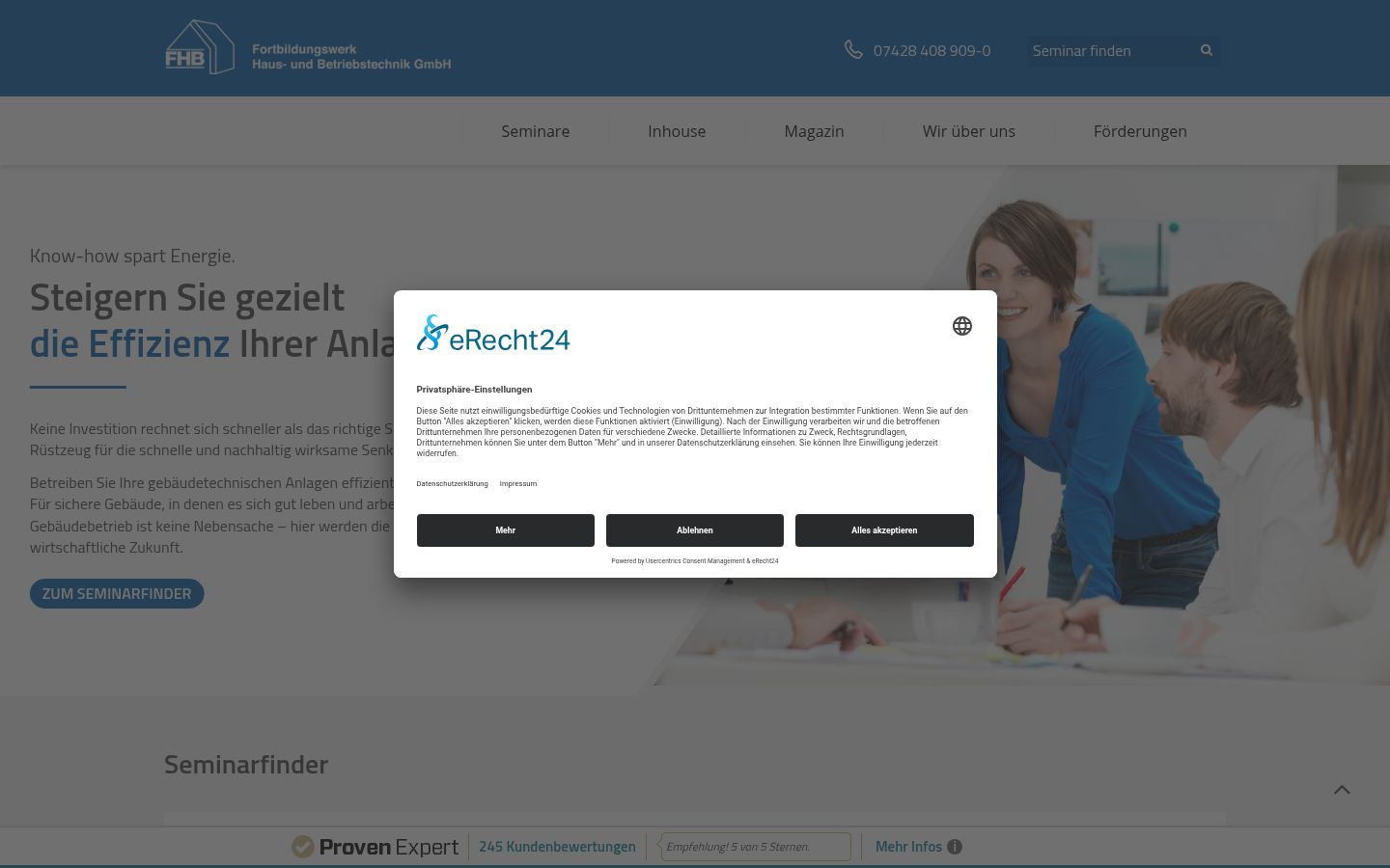 Screenshot tal-banner tal-kunsens muri qabel kwalunkwe interazzjoni