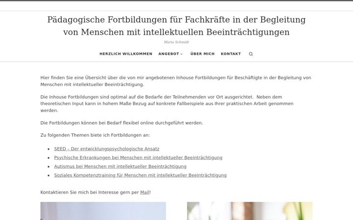 Screenshot ta' fortbildung-schmidt.de