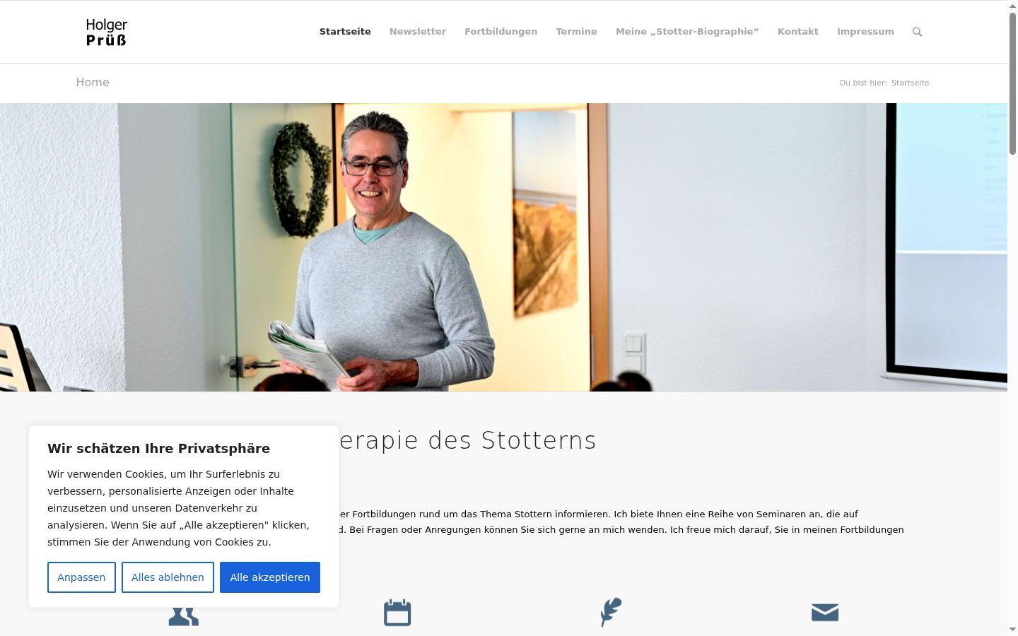 Screenshot tal-banner tal-kunsens muri qabel kwalunkwe interazzjoni