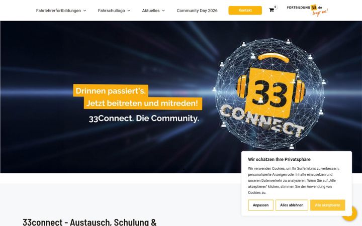 Screenshot of fortbildung33.de