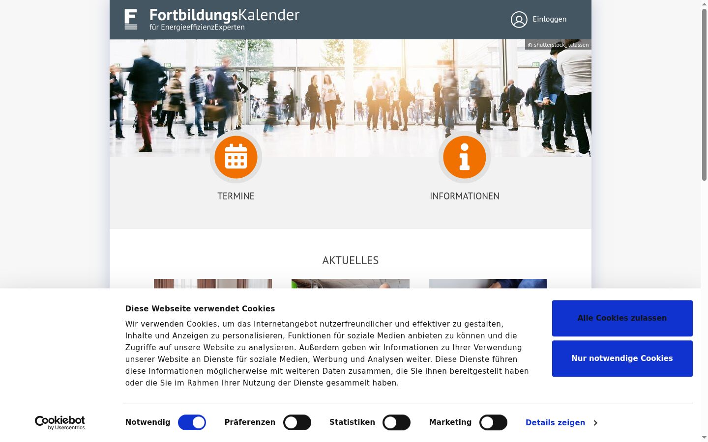 Capture d'écran de la bannière de consentement affichée avant toute interaction