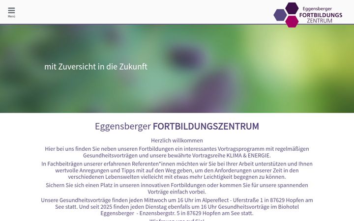 Screenshot of fortbildungszentrum-eggensberger.de