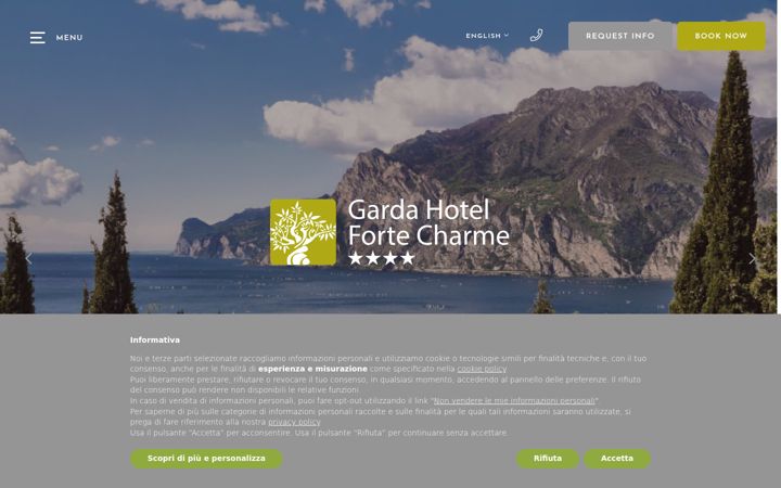 Screenshot van fortecharmehotel.it