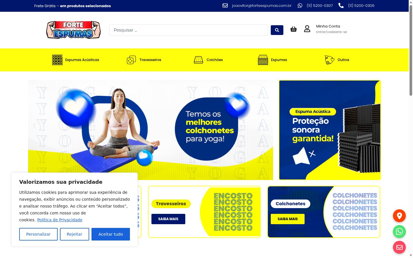 Screenshot des Einwilligungsbanners vor jeglicher Interaktion