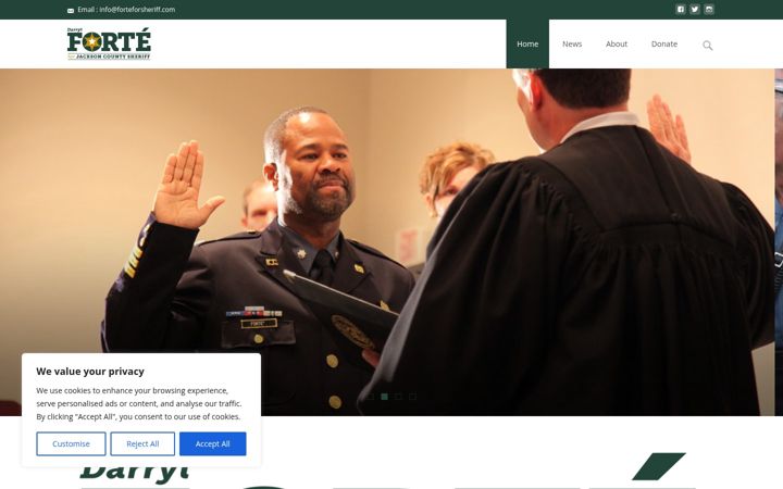Screenshot of forteforsheriff.com