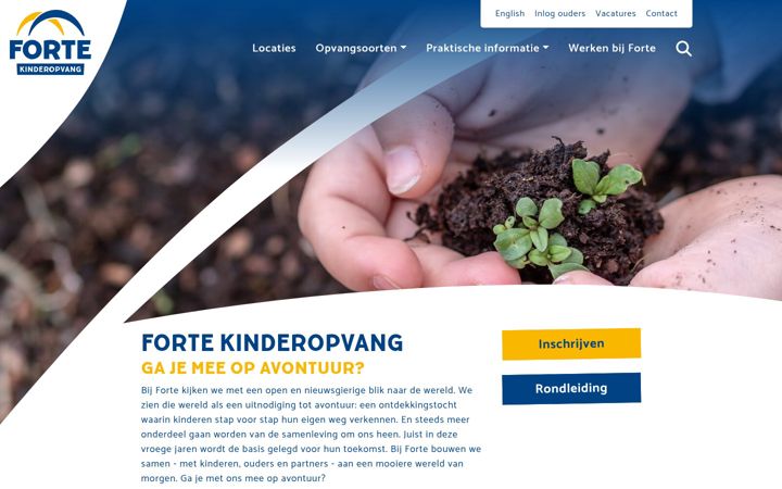 Screenshot of fortekinderopvang.nl