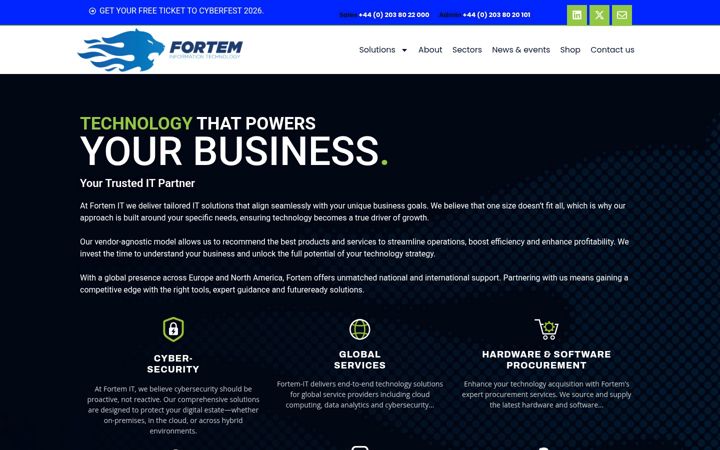 Screenshot of fortem-it.com