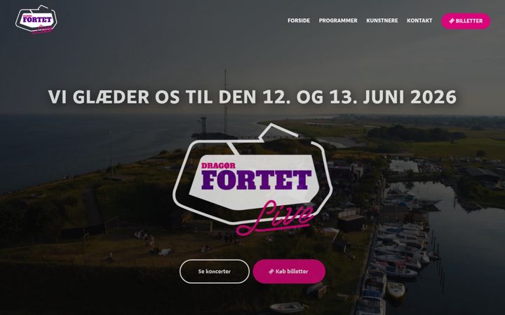 Screenshot of fortet-live.dk