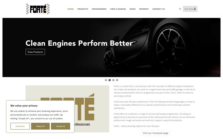 Screenshot of forteuk.co.uk