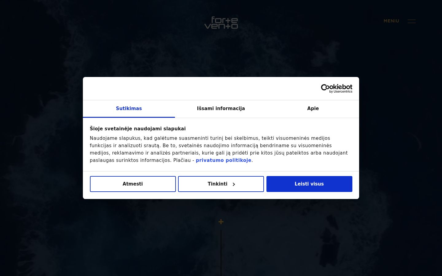 Screenshot des Einwilligungsbanners vor jeglicher Interaktion