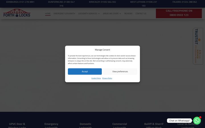 Screenshot of forth-edinburgh-locksmiths.co.uk