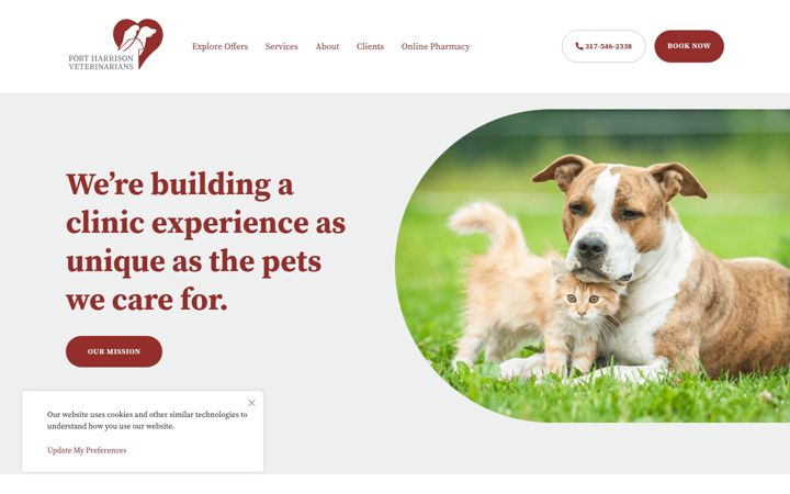 Screenshot of fortharrisonvets.com