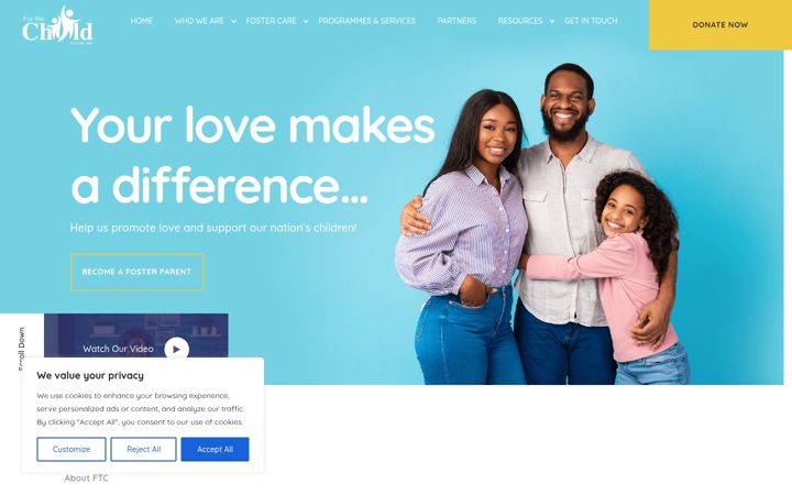 Screenshot of forthechildjamaica.com