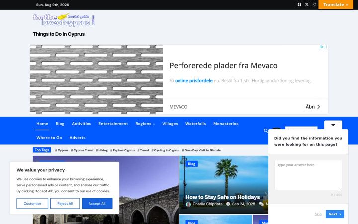 Screenshot of fortheloveofcyprus.com