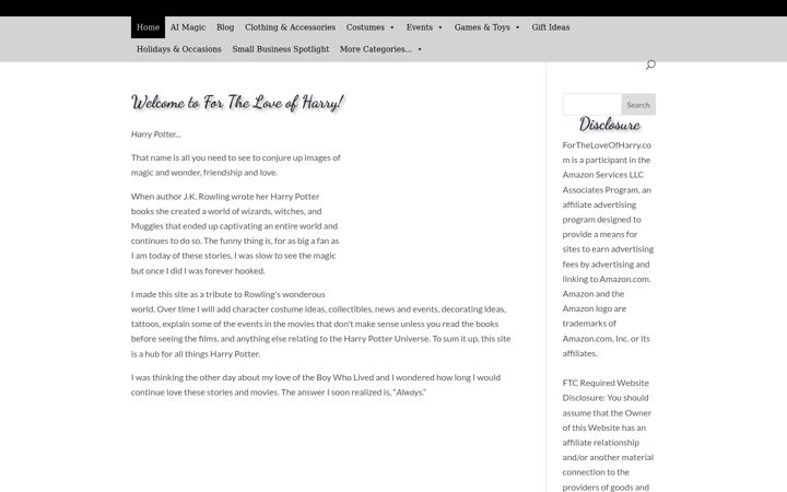 Screenshot of fortheloveofharry.com