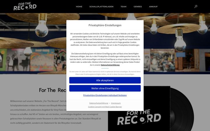 Screenshot of fortherecord.store