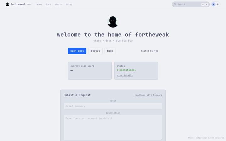 Screenshot of fortheweak.cloud