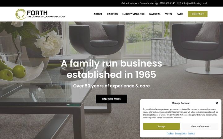 Screenshot of forthflooring.co.uk