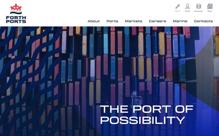 Screenshot of forthports.co.uk