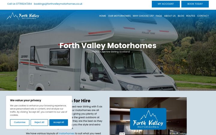 Ekrano kopija forthvalleymotorhomes.co.uk