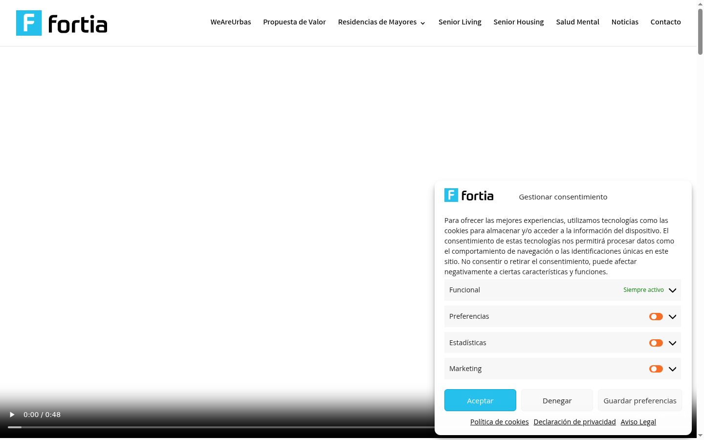 Screenshot des Einwilligungsbanners vor jeglicher Interaktion