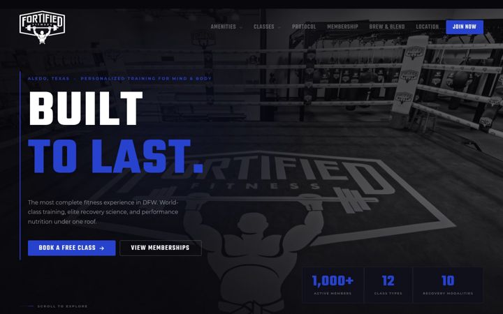 Screenshot of fortifiedfitness.com