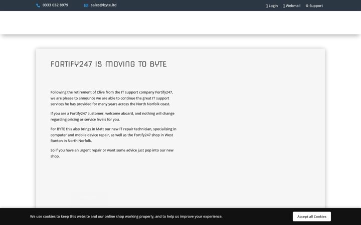 Screenshot of fortify247.net