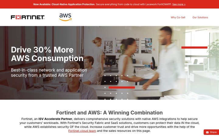 Screenshot of fortinetaws-cosell.com