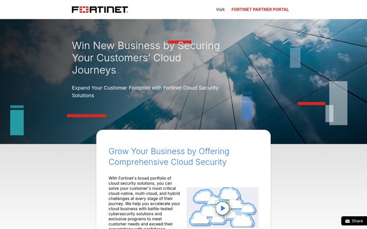 Screenshot of fortinetcloudpartners.com
