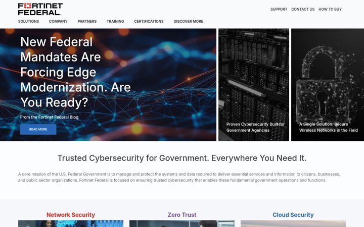 Screenshot of fortinetfederal.com