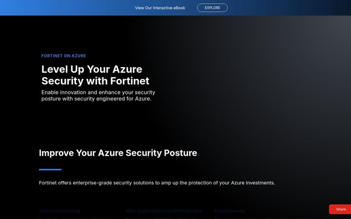 Screenshot of fortinetsecuresazure.com