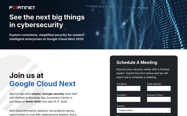 Screenshot of fortinetsecuresgoogle.com