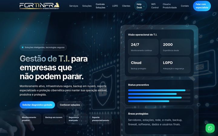 Screenshot of fortinfra.net.br
