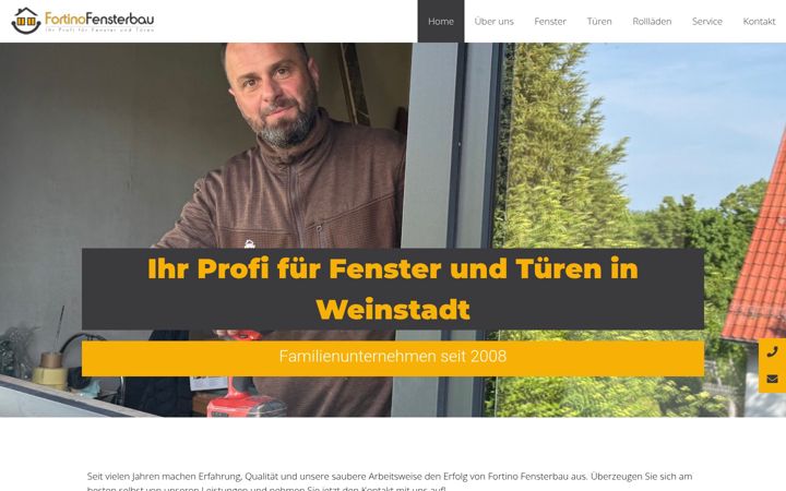 Screenshot ta' fortino-fenster.de