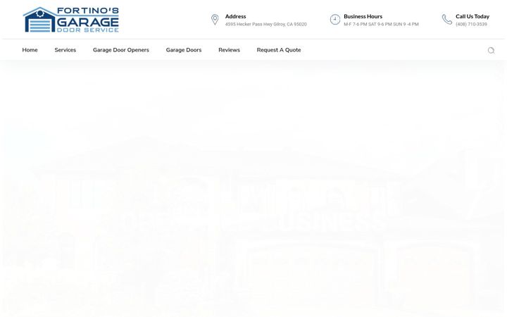 Screenshot of fortinosgaragedoorservice.com