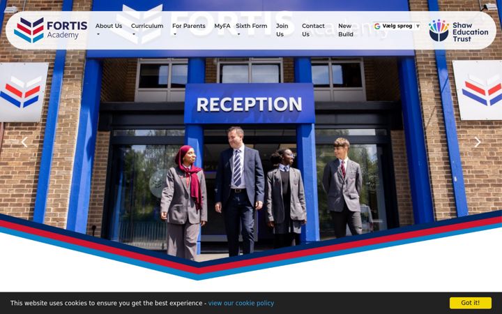 Screenshot of fortisacademy.org.uk