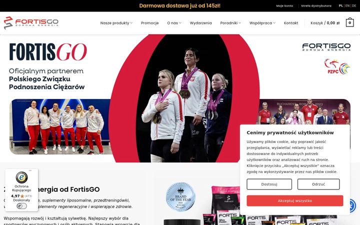 Screenshot of fortisgo.com