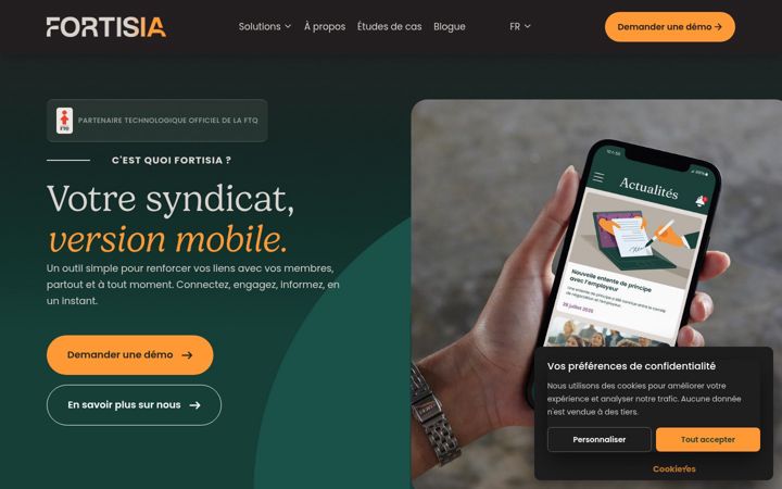 Screenshot of fortisia.com