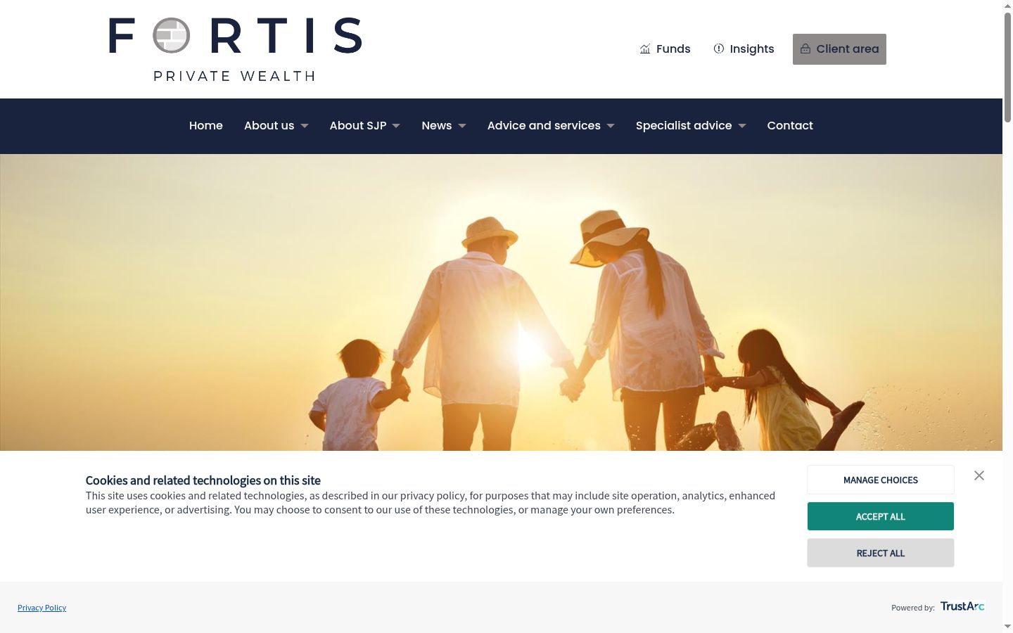 Screenshot of the consent banner shown before any interaction