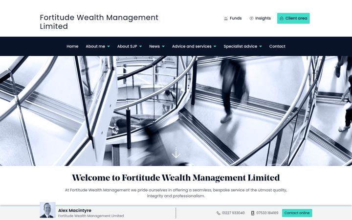 Screenshot ta' fortitudewealthmanagement.co.uk