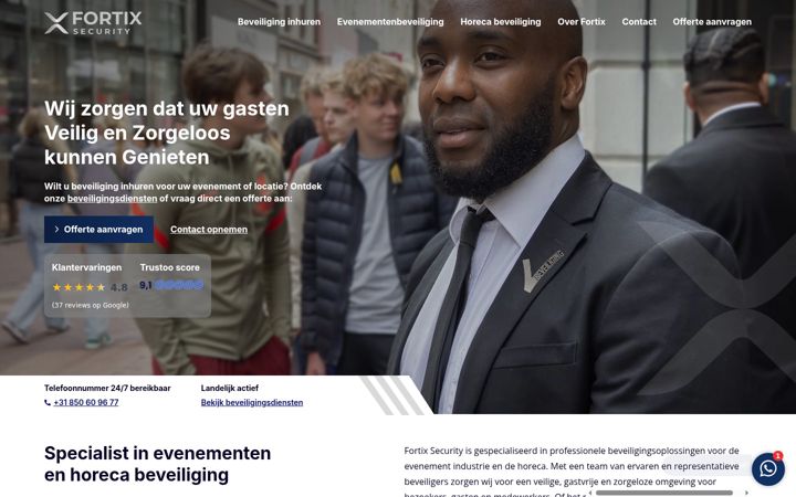 Skjermbilde av fortixsecurity.nl