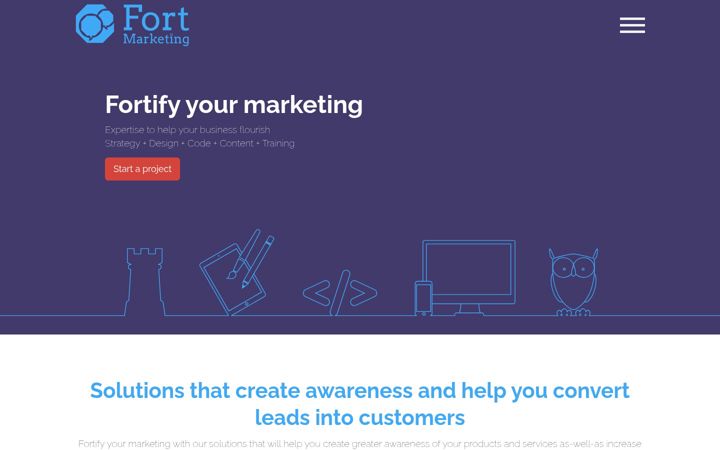 Posnetek zaslona fortmarketing.co.uk