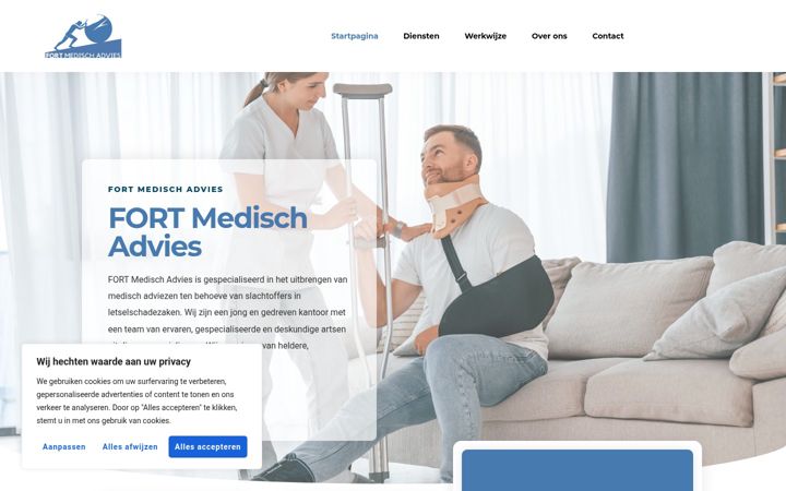 Screenshot of fortmedischadvies.nl