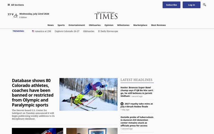 Ekrano kopija fortmorgantimes.com