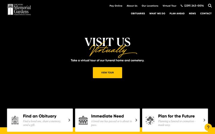 Screenshot of fortmyersmemorial.com