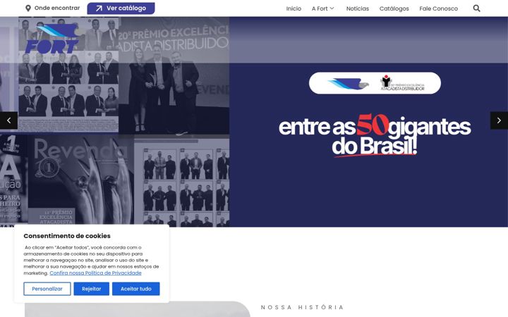 Screenshot of fortquimica.com.br