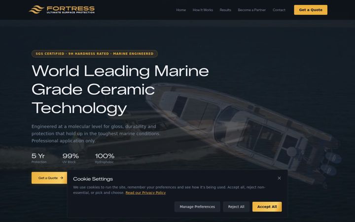 Screenshot of fortress-marine.com