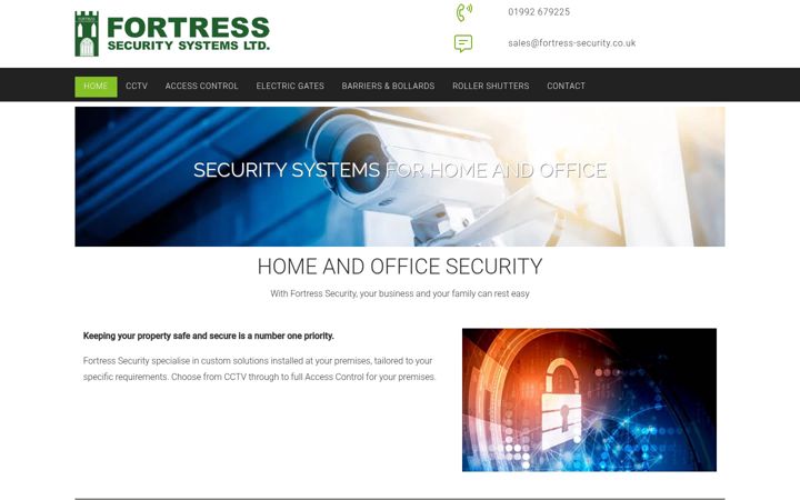 Screenshot of fortress-security.co.uk